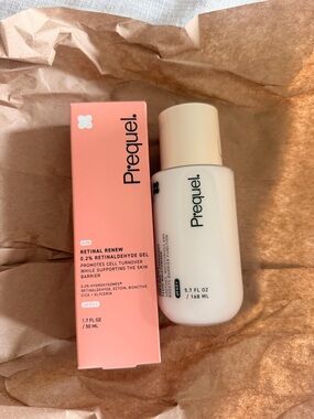 Prequel Skincare Lightweight Cream Bottle in Off-White